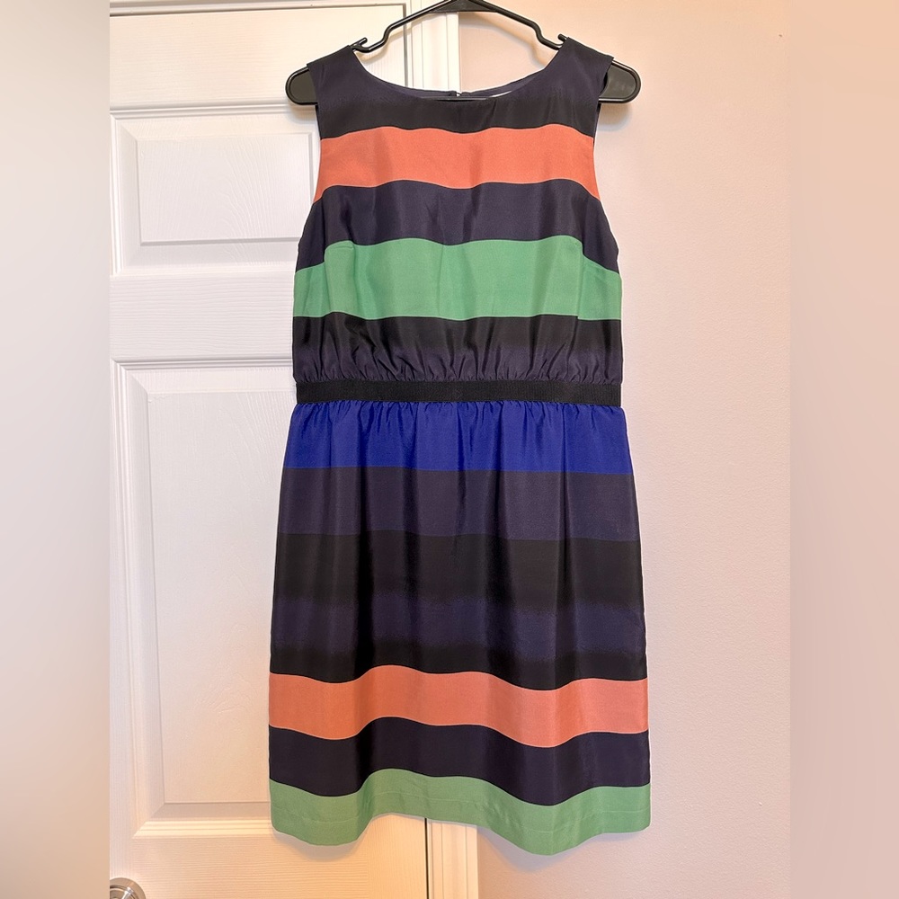 Ann Taylor Loft striped dress with elastic waist